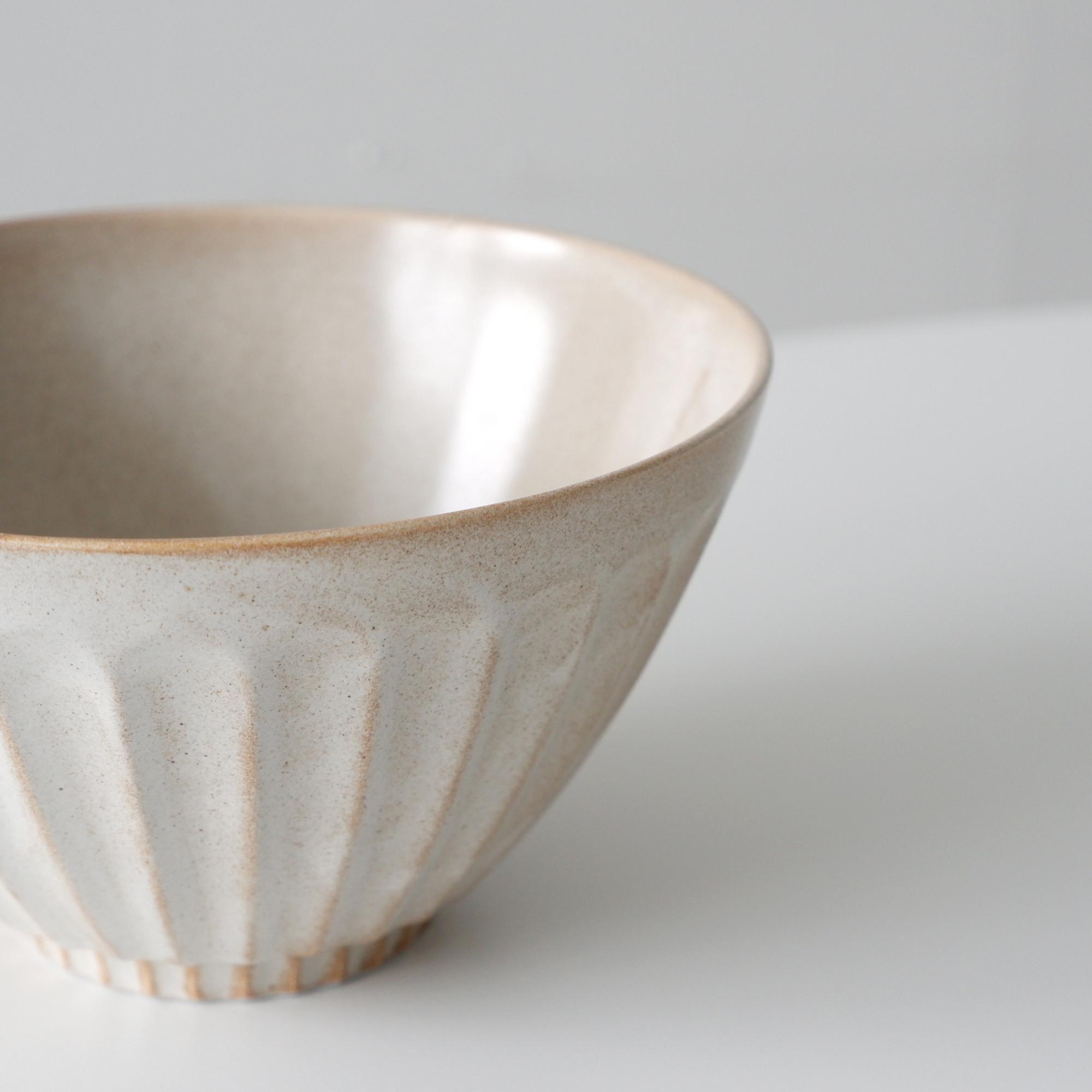 Close-up of handmade ceramic bowl